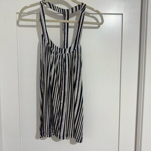 Tart Black and White Striped Tank Top